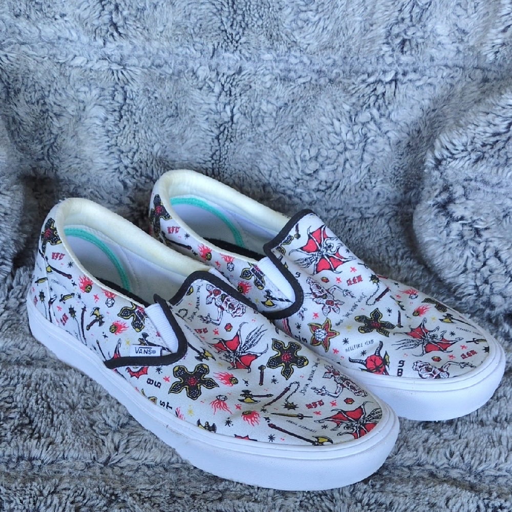 Vans x Stranger Things Hellfire Club Slip-on Sneakers sz 10.5 Men's/12 Women's